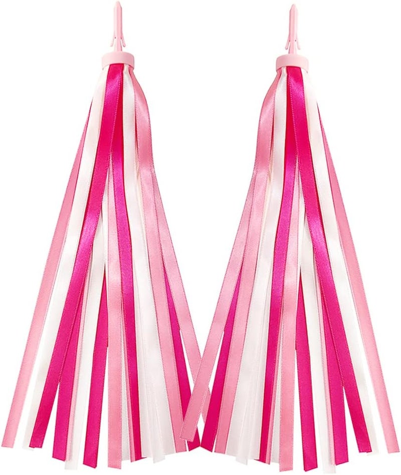 IEALODS 1Pair Kids Bike Handlebar Streamers, Children Scooter Handlebar Colorful Tassel Ribbon Bicycle Grips Baby Carrier Accessories - Image 1